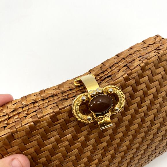 Vintage Doran International weaved straw clutch - Picture 6 of 10